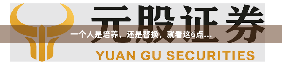 一个人是培养，还是替换，就看这6点...